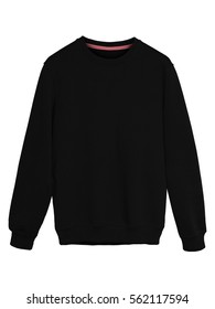 Black Sweatshirt Isolated On White