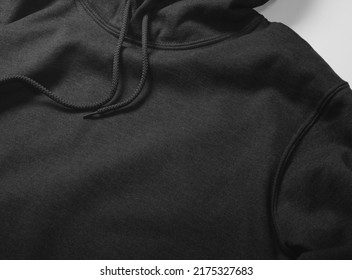 Black sweatshirts with hoodie with copy space for your logo or graphic design
