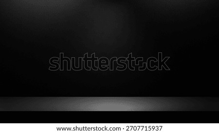black table with spotlight - empty black dark place for product placement template mock up. black empty abstract tabletop copy space shelf for presentation and design. luxury black background table