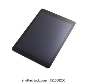 Black Tablet Computer isolated on white background