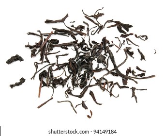 Black Tea Loose Dried Tea Leaves Isolated