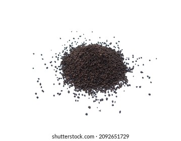 Black Tea Powder Isolated On White Background