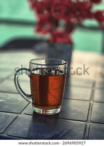 Black tea in a teashop