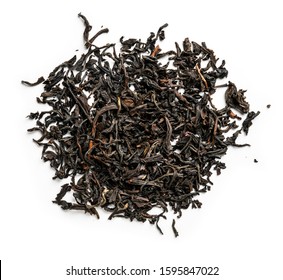 Black Tea Top View On White Background