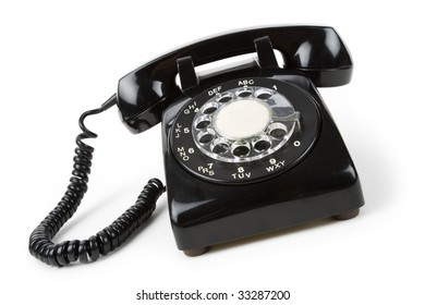 Black Telephone White Background Stock Photo 33287200 | Shutterstock