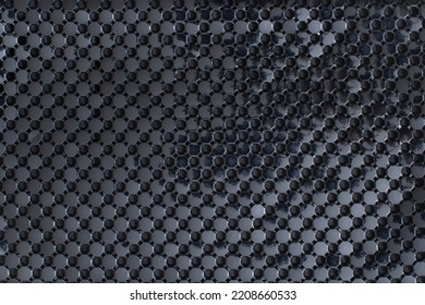 Black texture background hexagon. Black hexagonal background.