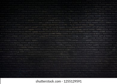black texture with brick wall for background website or brickwork for design - Shutterstock ID 1255129591