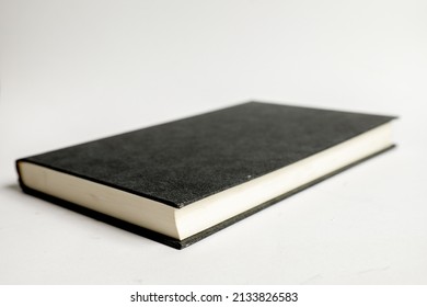 black textured hardcover book isolated