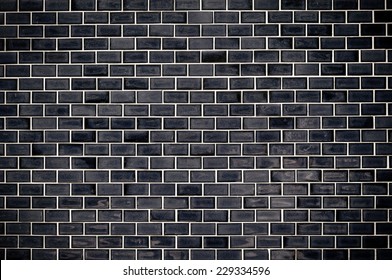 Black tile wall