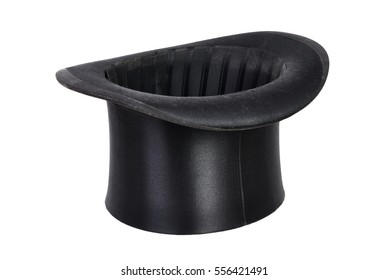 Black Top Hat Isolated On White Background