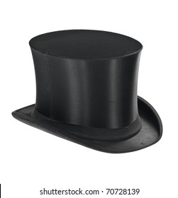 Black Top Hat Isolated On White Background