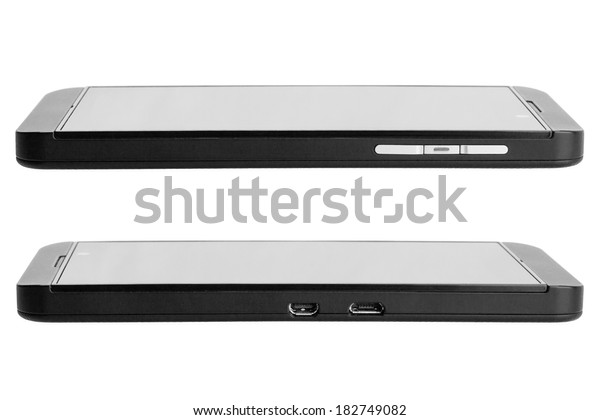 Black Touch Smartphone Side View Strict Stock Photo (Edit Now) 182749082