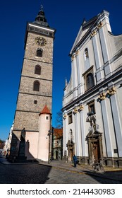 Black Tower In The Inner City Of Budweis (Ceske Budejovice) In The Czech Republic