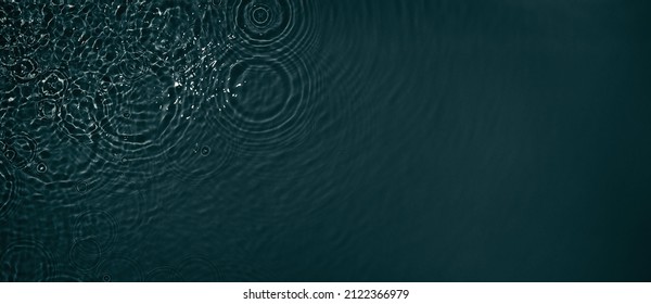 Black transparent clear calm water surface texture with ripples, splashes. Abstract nature banner background. Dark grey water waves in sunlight Copy space Cosmetic moisturizer micellar toner emulsion - Shutterstock ID 2122366979