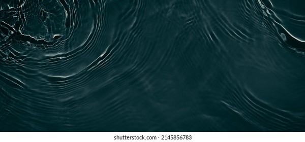Black transparent clear calm water surface texture with ripples, splashes. Abstract nature banner background. Dark grey water waves in sunlight Copy space Cosmetic moisturizer micellar toner emulsion - Shutterstock ID 2145856783