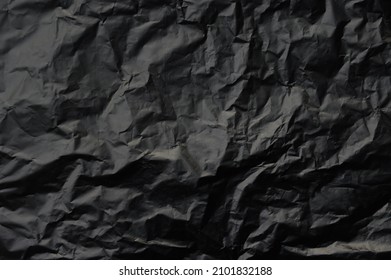 Black Trash Bag Texture Background.