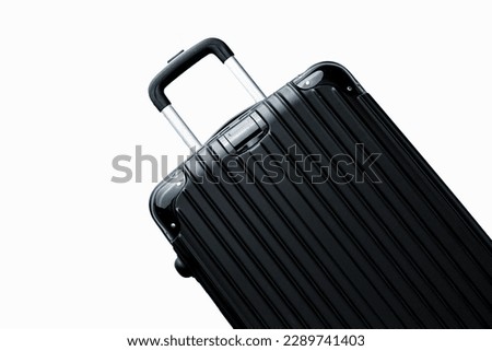 black travel suitcase isolated on white background,Black suitcase isolated white background
