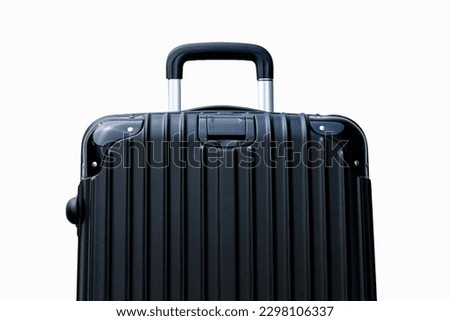 Black travel suitcase isolated on white background,Black suitcase isolated white background