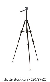 Black Tripod Isolated Over White