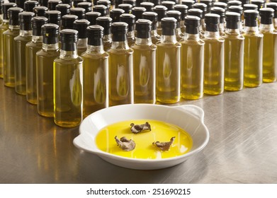 Black Truffle In Olive Oil With Bottles