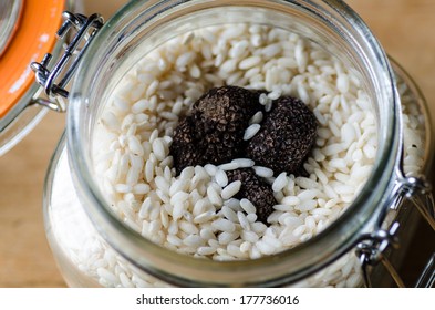 Black Truffle In Risotto Rice