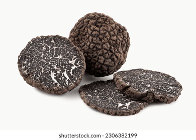 trufas negras con rodajas