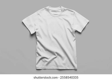 Black T-Shirt Mockup On Solid Color Background