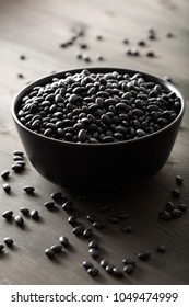 Black Turtle Beans Legumes In Bowl