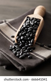 Black Turtle Beans Legumes In Scoop