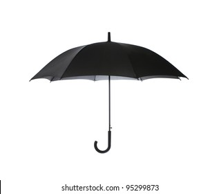 Black Umbrella Isolated On White Background