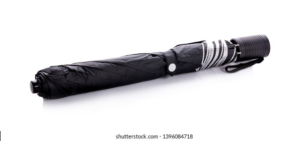 Black Umbrella on white background  - Powered by Shutterstock