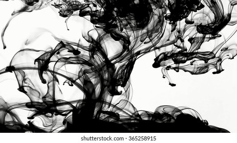 Black Underwater Ink On White Stock Photo 365258915 | Shutterstock