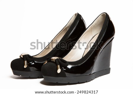 Black veluer pumps shoes