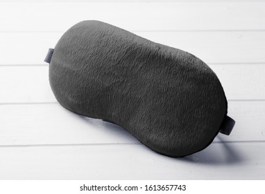 Black Velvet Eye Mask Mockup On White Background