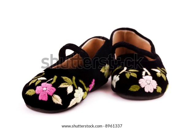 black velvet baby shoes