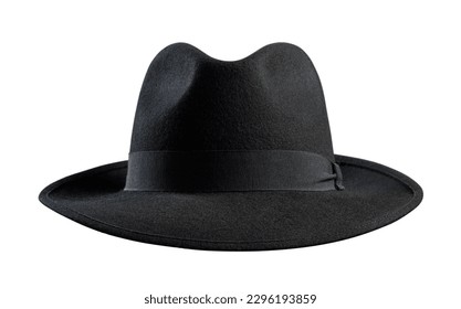 Black Vintage hat isolated on white background