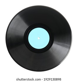 Black Vintage Vinyl Record Isolated On White