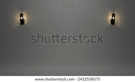 Black Virtual Background with Side Lighting, suitable for green screen replacement and zoom virtual background