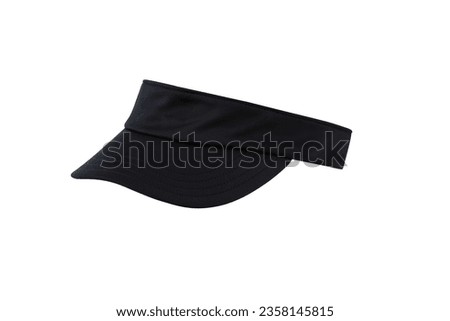 Black visor cap isolated on white background.
Mockup black visor baseball cap for design.
Black visor running hat.
Visor golf hat.
Black hat. Hip hop cap.