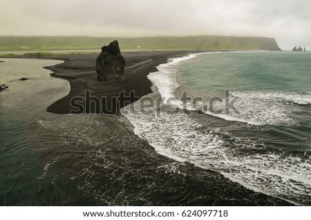 Similar – Island Küste Meer Lava