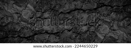 Black wall background. Dark black textured background wall smashed wall.