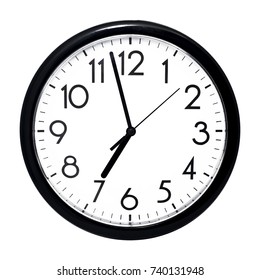 Black Wall Clock Isolated On White Stock Photo 740131948 | Shutterstock