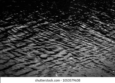 Black Water Surface Dark Nature Background