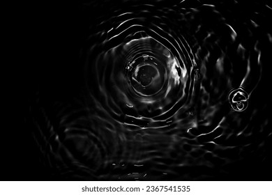 The black water surface gives a feeling of calm and calm. Sometimes it feels firm and soft. Natural black water surface with abstraction.