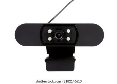 Black Webcam Isolated On White Background.