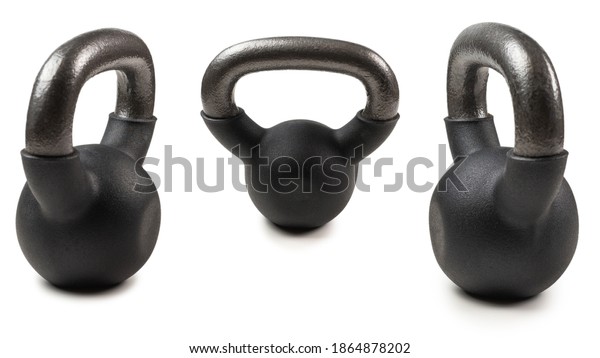 Black Weight Isolated On White 4 Stock Photo (Edit Now) 1864878202