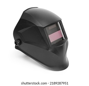 Black Welding Helmet Isolated on White Background. New Welder Mask. with clipping path - Powered by Shutterstock