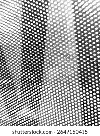 Black and White Abstract Pattern of Perforated Metal Sheet. Polka dot monochrome texture background