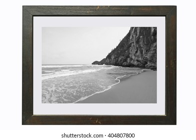 Black White Beach Picture Old Frame Stock Photo 404807800 | Shutterstock