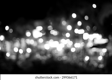 Black And White Blurred Bokeh Lights Background